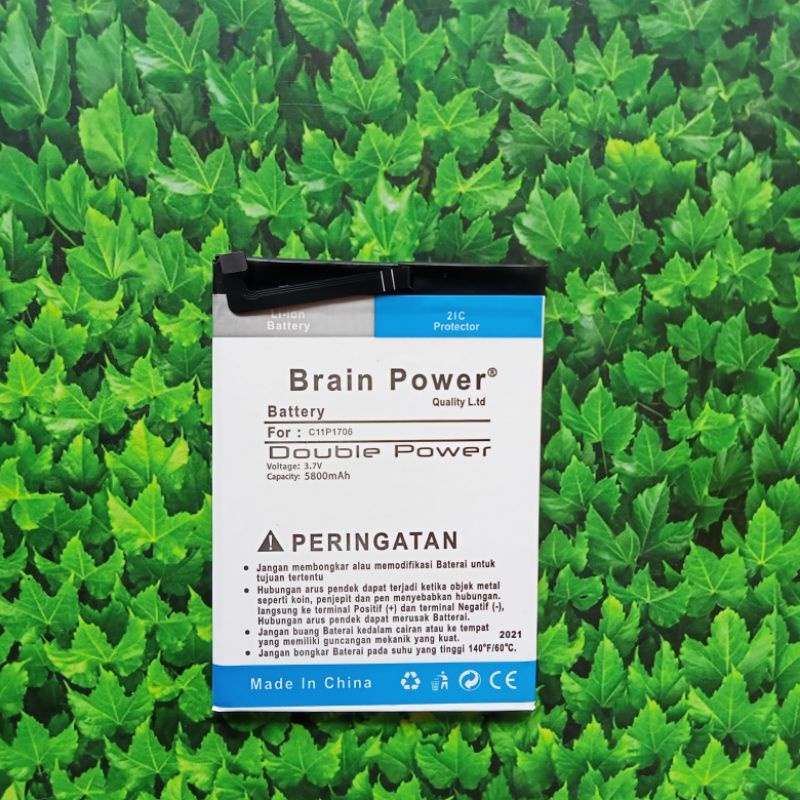 BATRE BRAIN POWER ASUS ZENFONE MAX PRO M1 M2 C11P1706 BATRE DOUBEL POWER DOUBEL 2IC PROTECTOR