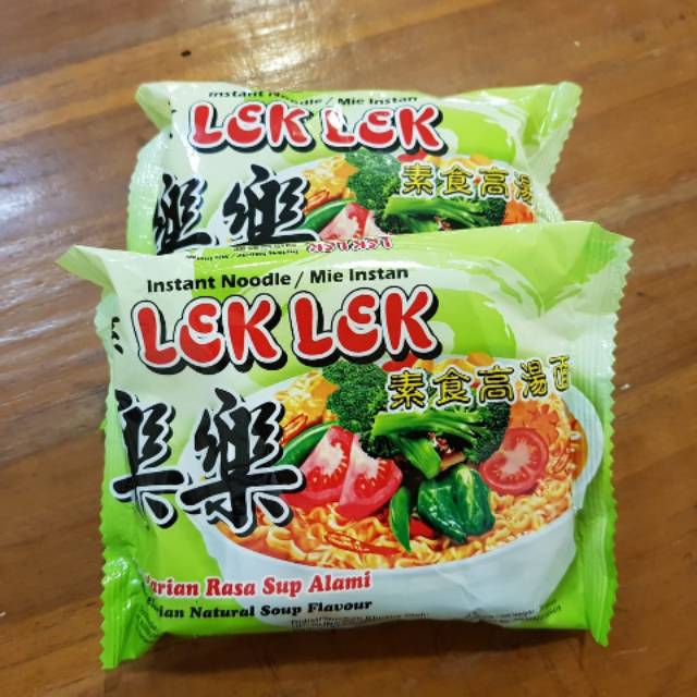 Mie Instant &quot;LEK LEK&quot; Vegetarian Natural Soup Flavour (5 Pcs)