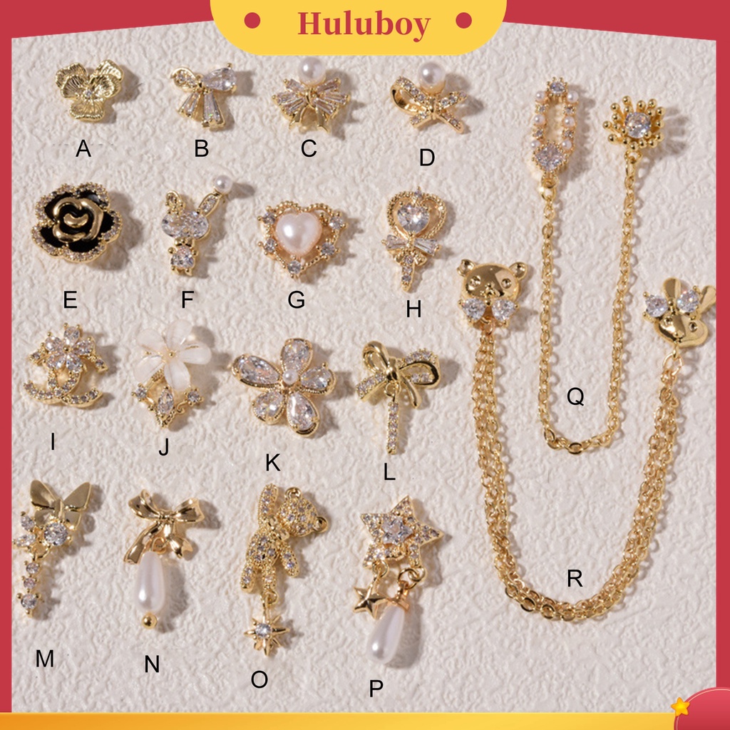 Huluboy Huluboy♡ Aksesoris Dekorasi Nail Art 3D Anti Jatuh Untuk Manicure