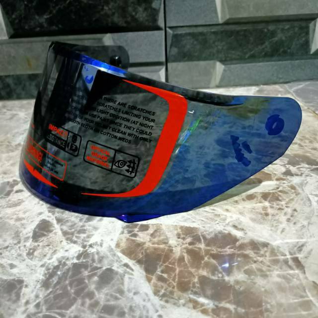 Kaca Flat Visor NHK GP1000 / NHK GP Tech Iridium Blue Iridium Silver