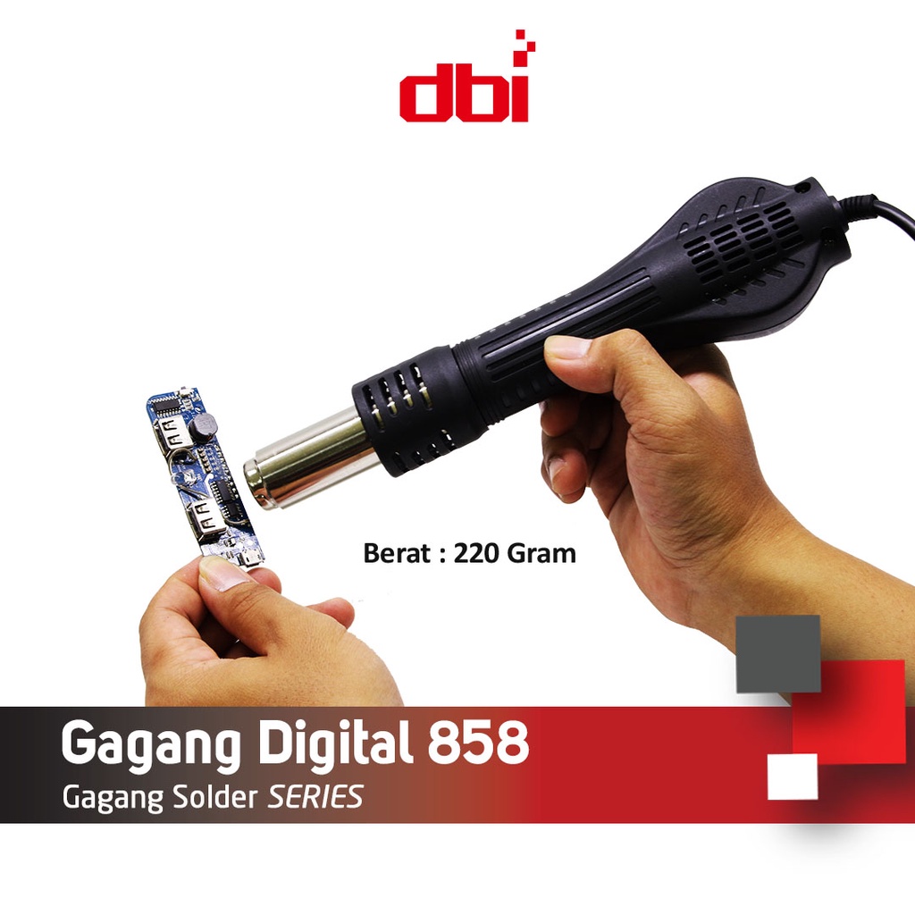 Gagang Blower - Solder Uap Digital 858 CELLKIT