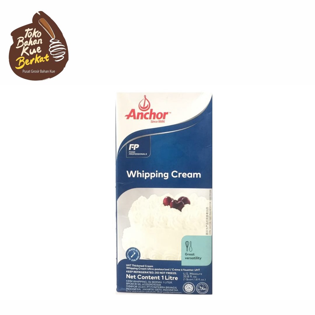 Whipping cream anchor 1lt