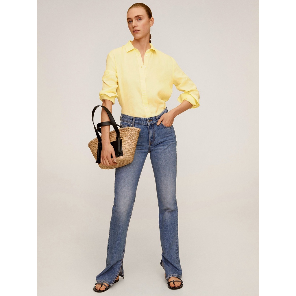 Kemeja Wanita Hitam Atasan Lengan Panjang Kekinian Black Blouse Woman-5