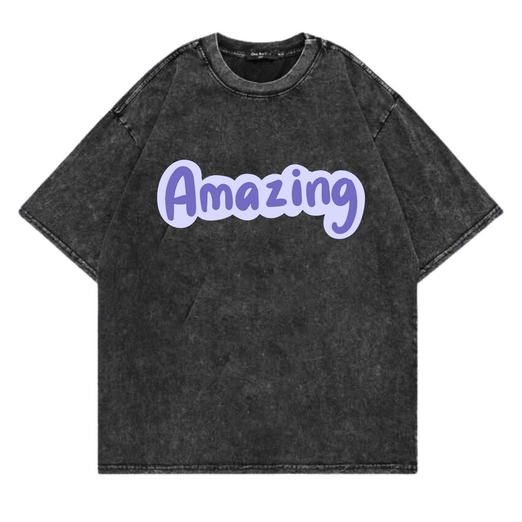 Kaos Oversize Wash Sablon Original Endrock Tema Font Amazing