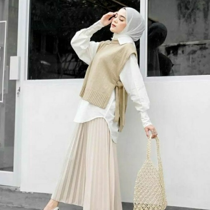 Cheril Vest Rajut Tali Premium / Andin Outer Rajut Kekinian / Rompi Korean Style Premium / Vest Rajut Wanita / Cardigan Wanita / Cardigan Rajut Wanita / Vest  Wanita model terbaru