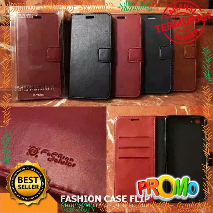 FLIP OPPO F5 FLIP COVER KULIT DOMPET KARTU KANCING