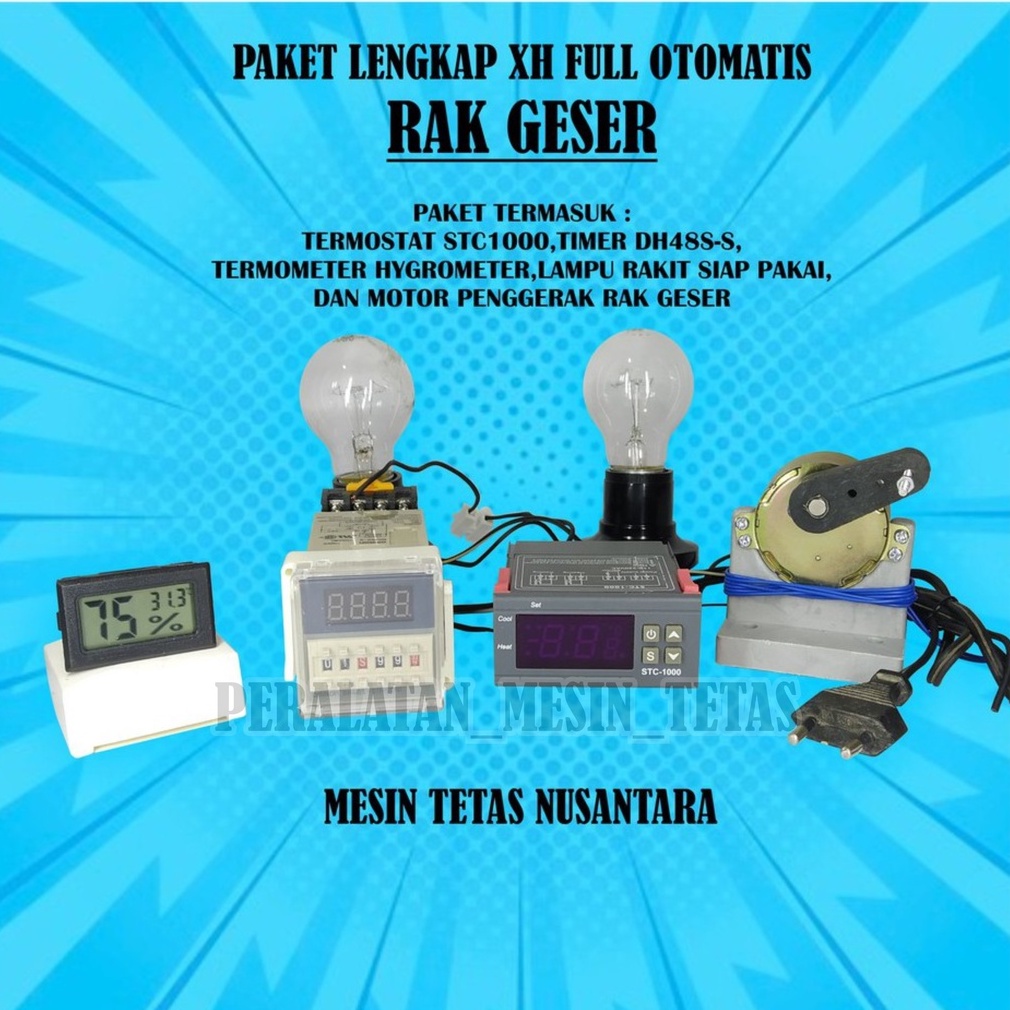 Paket Rak Geser Kap.25 untuk Mesin Tetas Full Otomatis