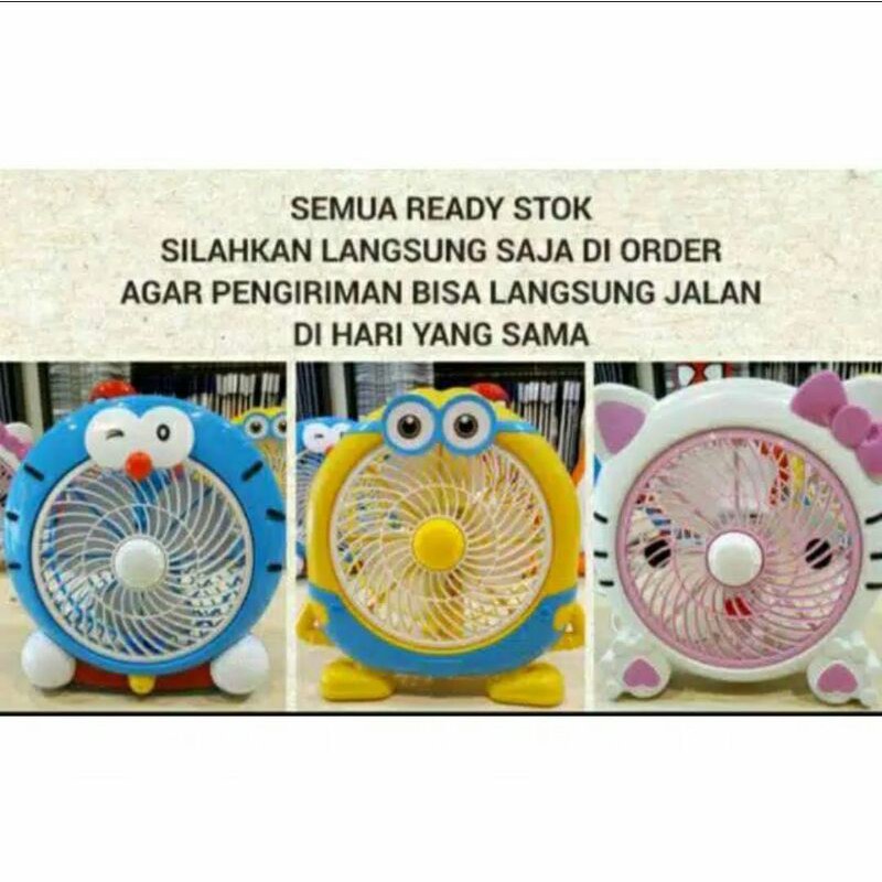 Kipas Angin JUMBO ORIGINAL ( ADVAN ) Karakter Hello Kitty Doraemon Lucu Cute / Fan Besar Helo Kity ZaraZu