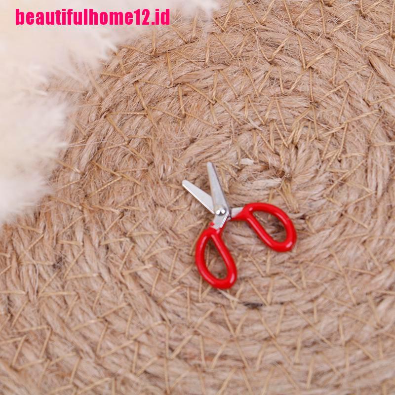 【beautifulhome12.id】1:12 Dollhouse mini metal red scissors simulation furniture scissors model toys