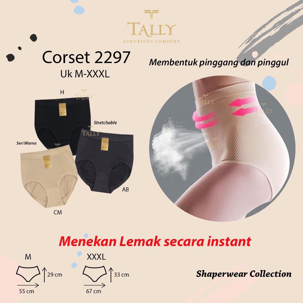 TALLY CD CELANA CORSET 2297 I SIZE M DAN XXXL | HIGH WAIST