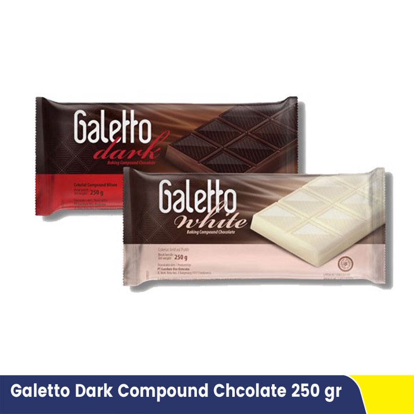 

Dark Coklat Chocolate Compound White Coklat Galleto 250 Gram Coklat Batang