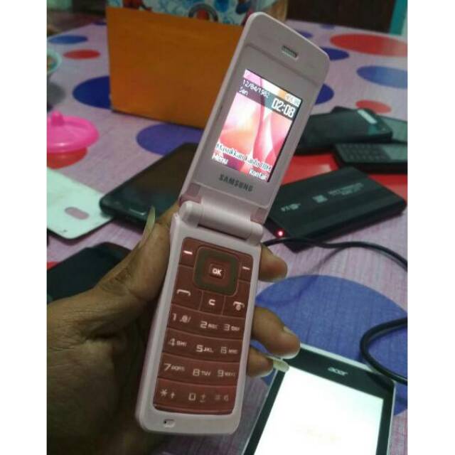 Hp samsung Lipat Warna Pink Jadul colector koleksi Normal samsung bekas samsung B299 Murah