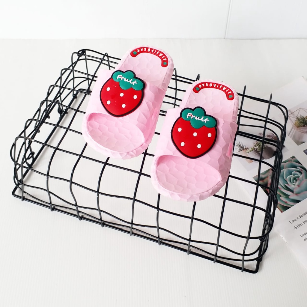 LittleAaron XENA FRUIT 036 Sandal Anak Selop Karet Import Berkualitas 2-8 Tahun Sport Termurah Sendal Bayi Anak Cewek Cowok
