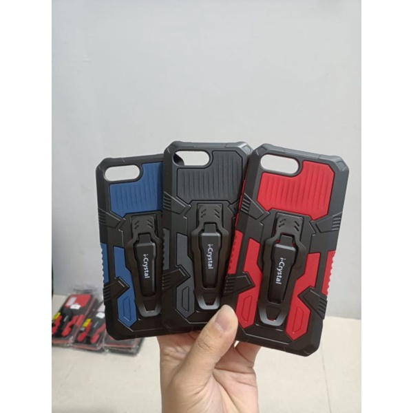 (MH)-REDMI 6A Robot Silikon Ring Standing Cover Casing HP Hardcase