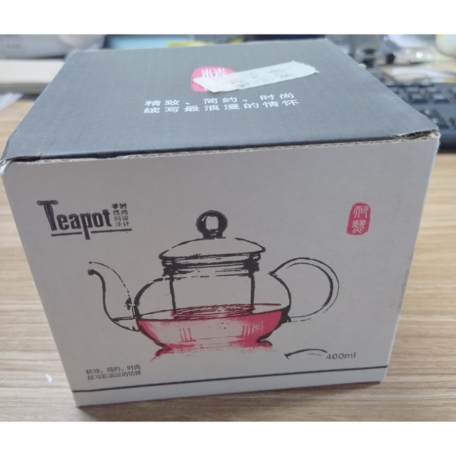 Teko Pitcher Glass Teapot Japanese Style Tea Infuse 400ml - 8CV101 - Transparent