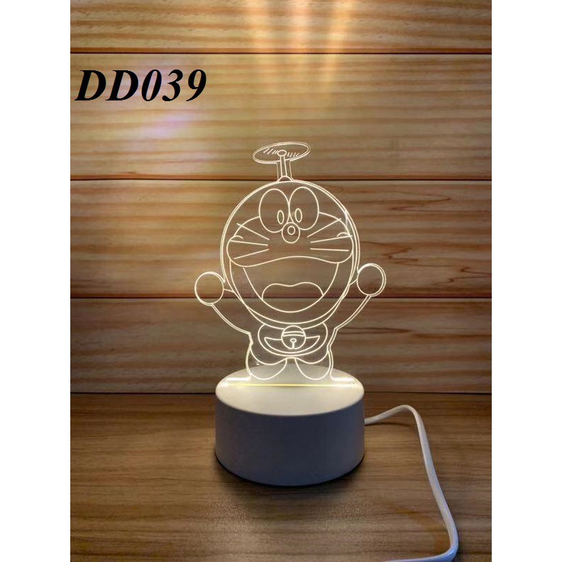 Lampu Tidur DD 039 Lampu Hias 3D Transparan Akrilik 3 Warna Tema Kartun DD 039