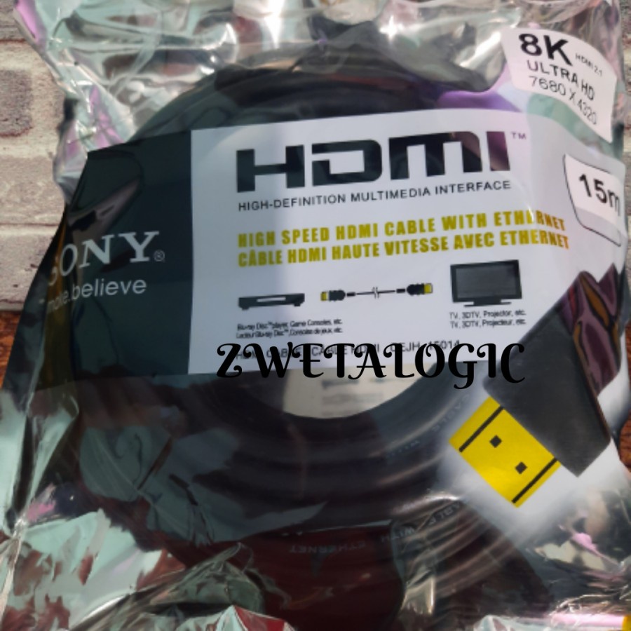 HdTV Sony Cable versi 2.1 8k 15Meter-kabel hdTV sony high quality