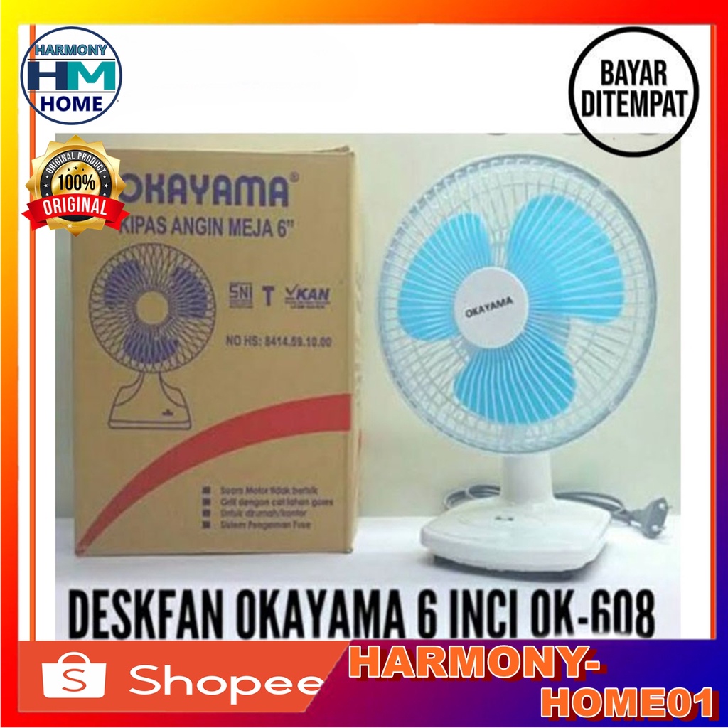 Kipas Angin Meja Murah Okayama Desk Fan 6inch