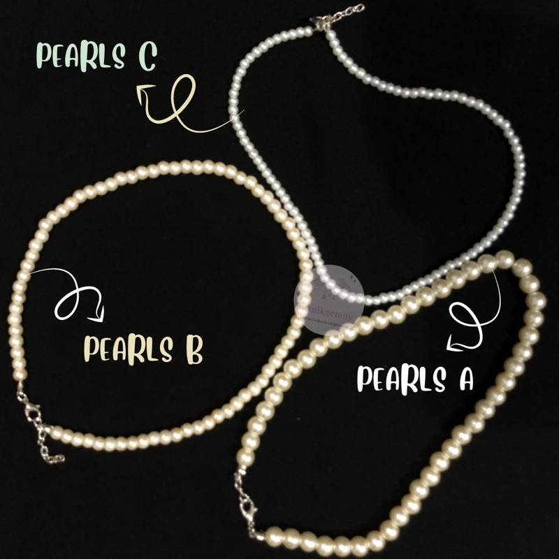 Kalung Mutiara hijab friendly / Necklace Pearls / Pria Wanita