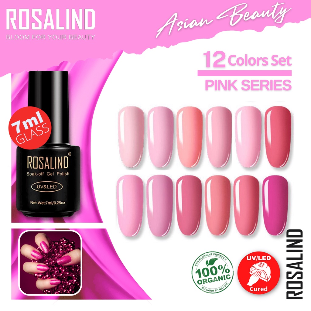 ~AB~ Rosalind LIGHT PINK COLOR SERIES Gel Nail Polish UV LED / Kutek / Cat Kuku