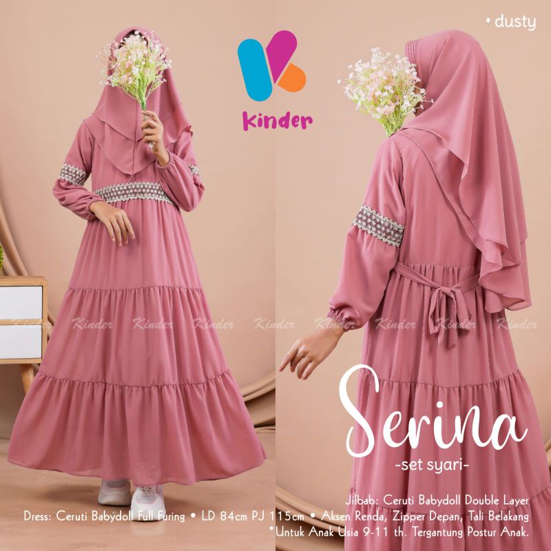 (RESTOCK)GAMIS ANAK SYAR I KiDS //AMERA/QITARA/MARINKA/SERINA BY KINDER