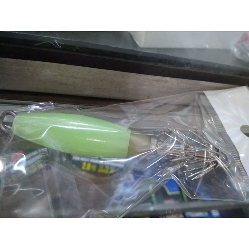 Umpan pancing cumi octopus GIow mata 2 tingkat