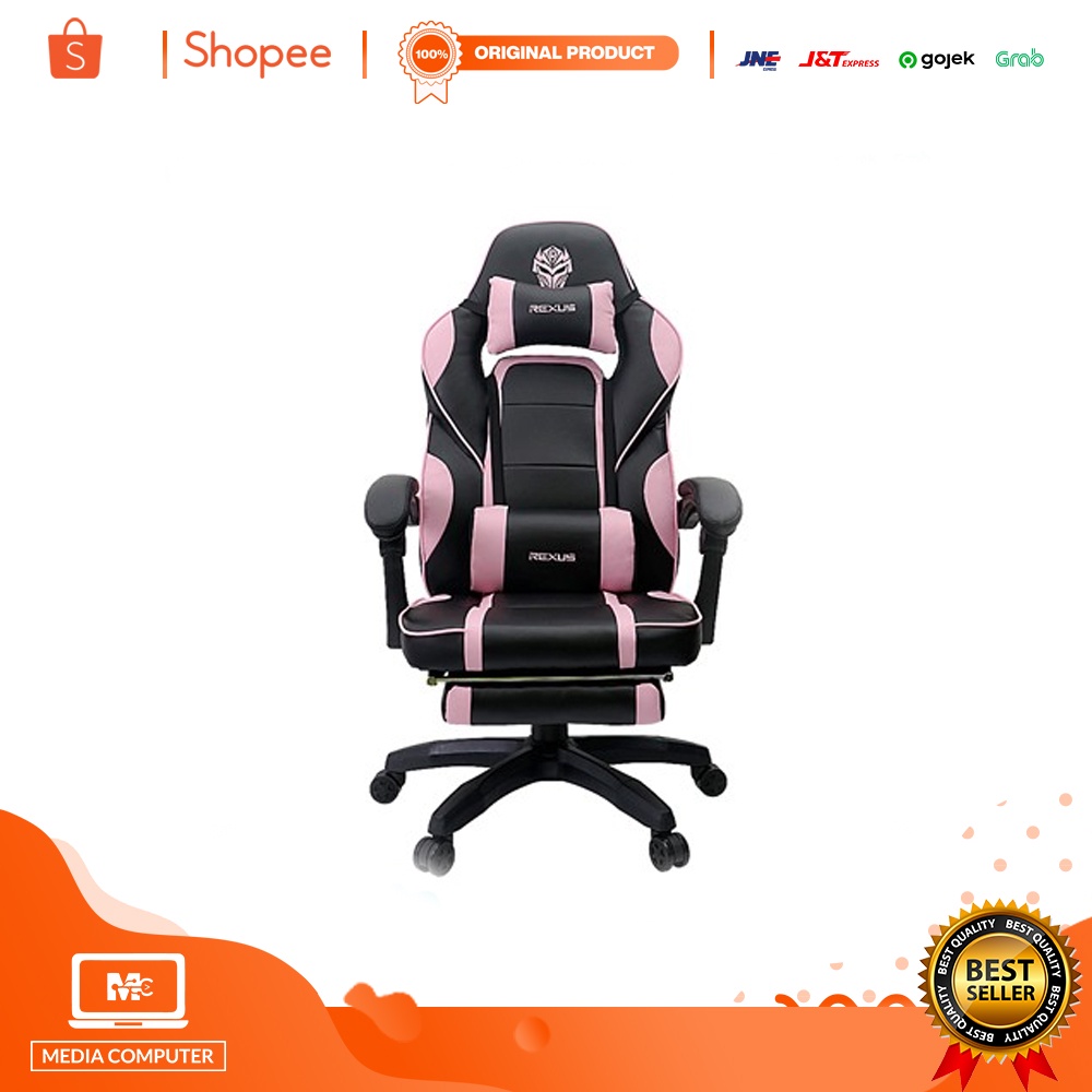 KURSI GAMING REXUS RGC-R60 / R60 Gaming Chair - Pink