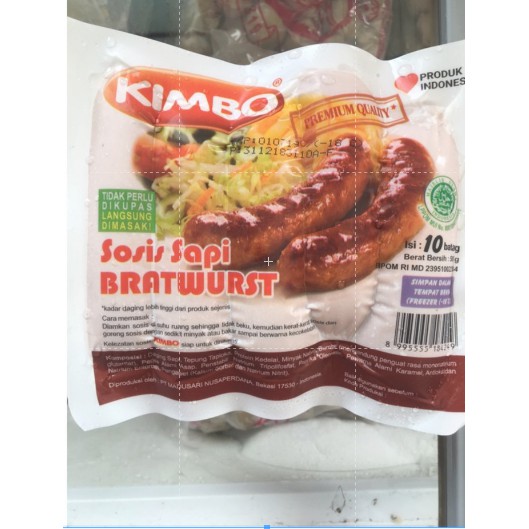 Jual Sosis Sapi Bratwurst Kimbo Gr Isi Shopee Indonesia