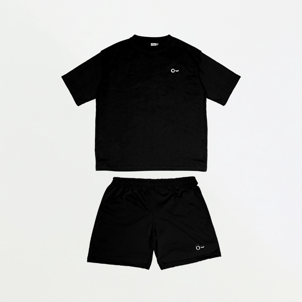 JOHNJILL - Kaos Oversize Short Sleeve &amp; Short Pants - Basic Set