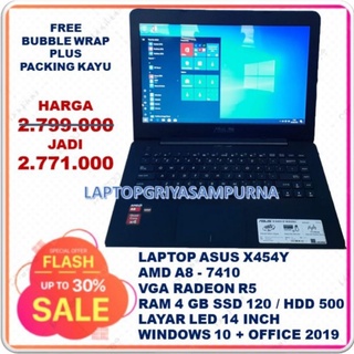Asus X454Y Amd A8 Quadcore SSD Laptop Kerja Laptop Kuliah