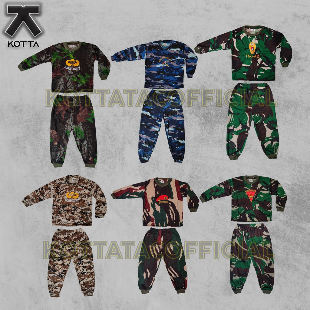 KAOS ANAK LORENG - SETELAN KAOS ANAK LORENG TNI - SETELAN ANAK CAMO PERBAKIN - TRAINING ANAK LORENG