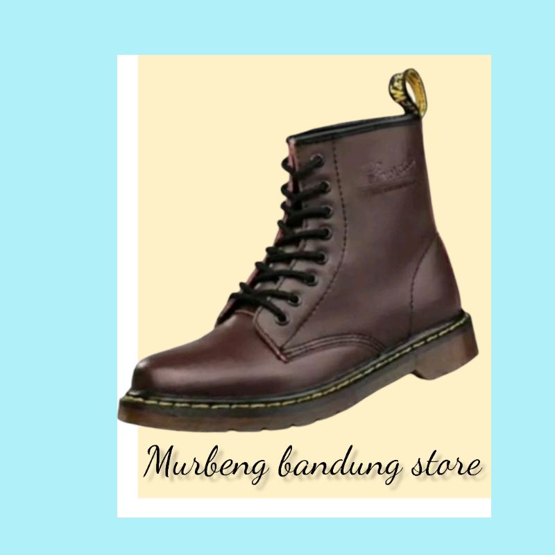 sepatu dokmar pria asli kulit 8 hole