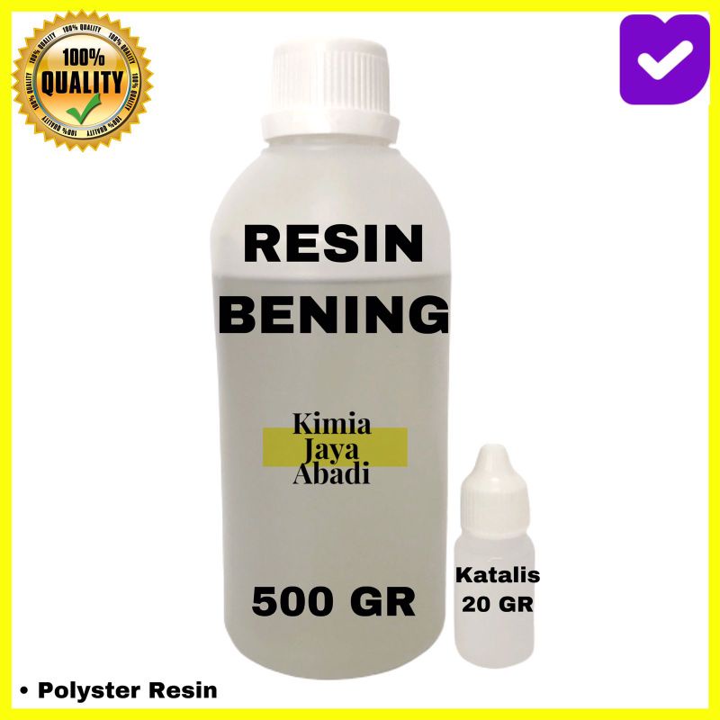 

Resin bening 500 Gram & Katalis 20 gram
