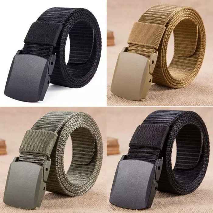 Gesper Ikat Pinggang Kain Sleting Nylon Nilon/Gesper Laki-Laki Kain/Gesper Anti Sensor Sleting
