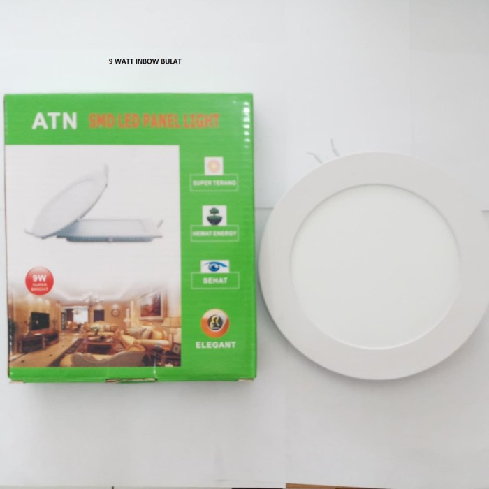 ATN LAMPU IB BULAT DOWNLIGHT PANEL PUTIH / LED INBOW 9W PLAFON
