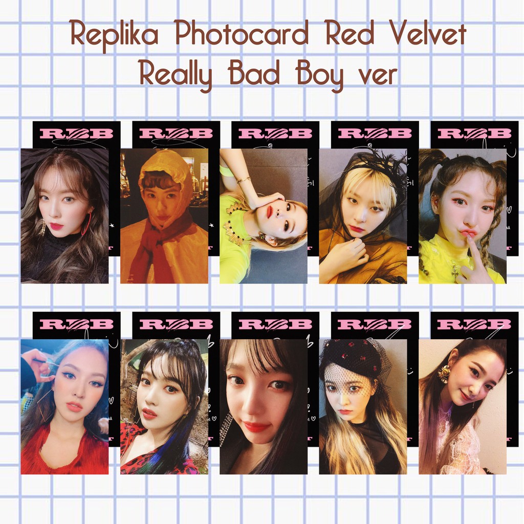 [READY / SET] RV REALLY BAD BOY RBB REVE FAN MADE UNOFFICIAL PHOTOCARD YANGPASHOP IRENE SEULGI JOY