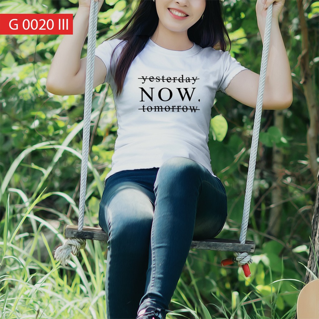 NOW DISTROKECE KAOS WANITA OBLONG  T SHIRT PAKAIAN WANITA  