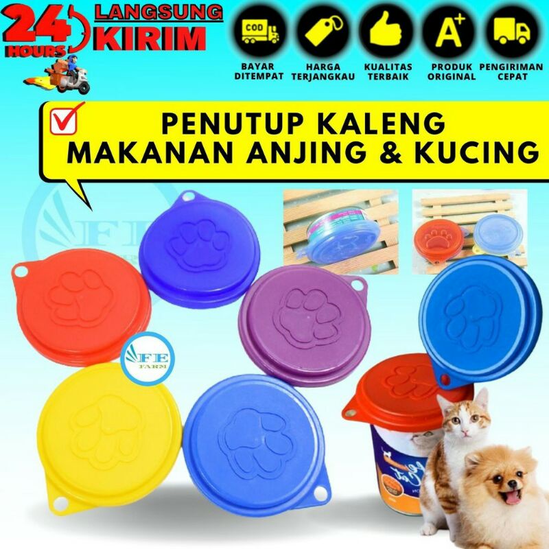 Tutup Kaleng Makanan kaleng kucing, anjing, hamster dll