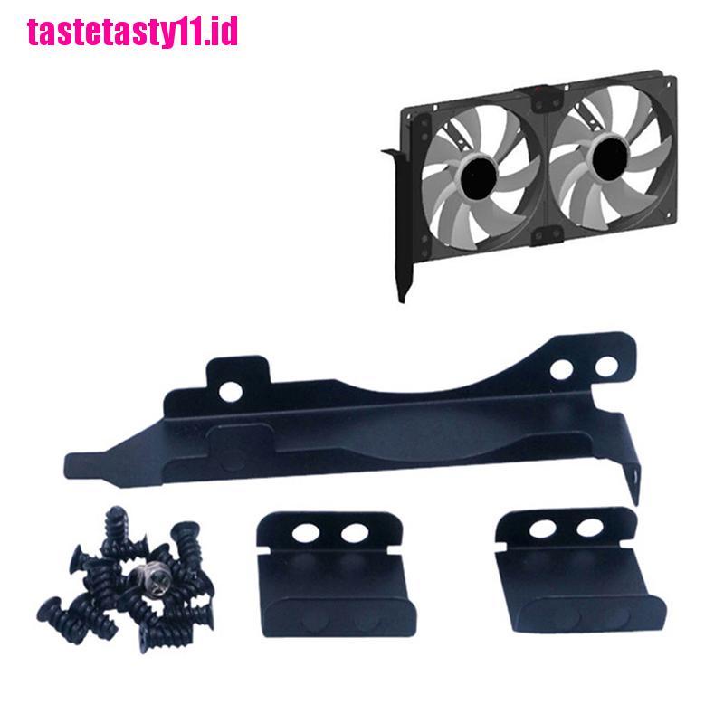 【TTID】Cooling Fan Grill Case DIY Dual PCI Cooler 8/9cm for PC Graphics Card Com