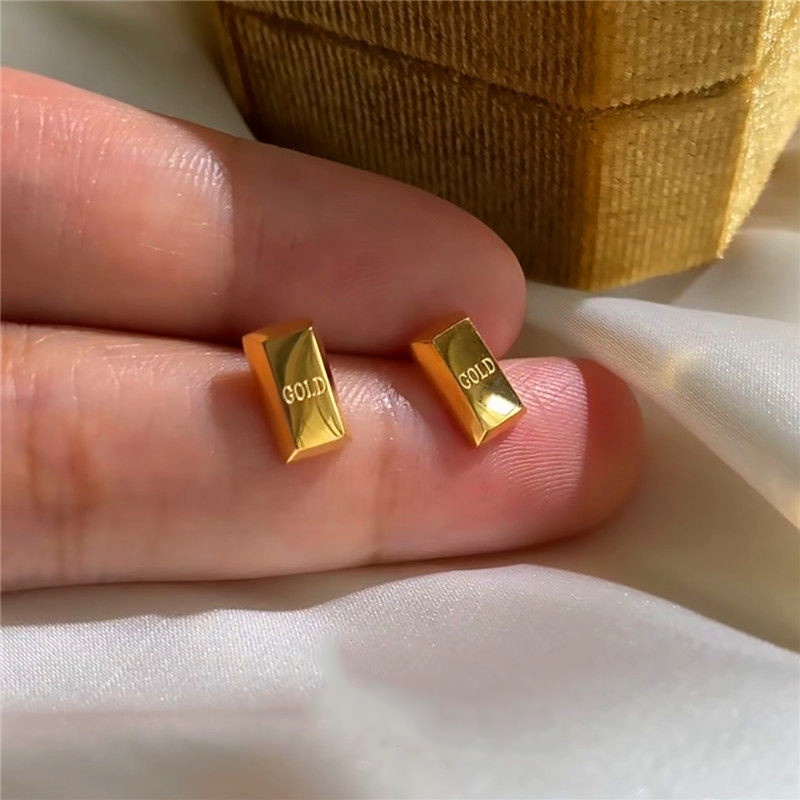 Anting Stud Emas 18k Gaya Retro Untuk Hadiah