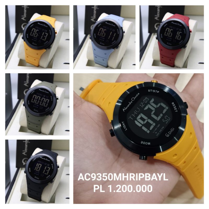 JAM TANGAN PRIA WANITA ALEXANDRE CHRISTIE UNISEX AC 9350 |  AC9350 ORIGINAL - GARANSI - TALI RUBBER
