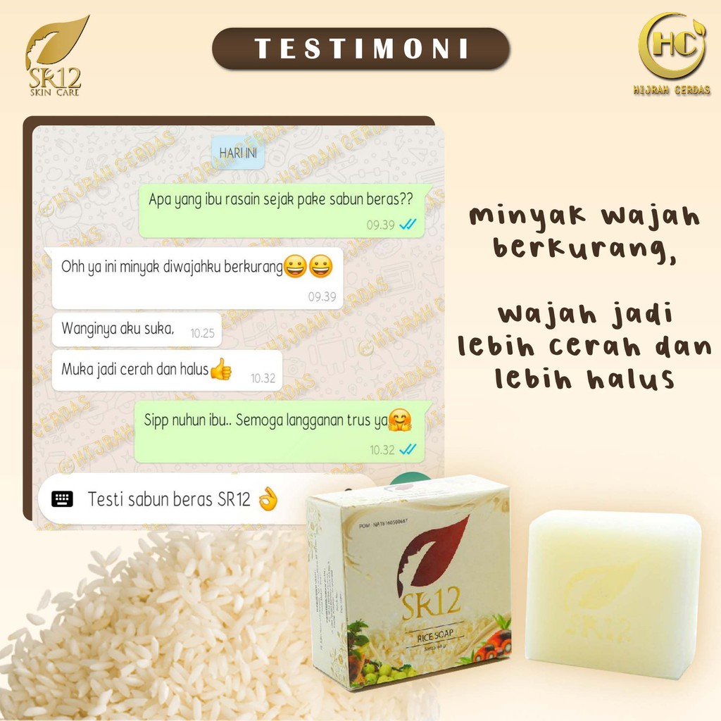 SABUN RICE SR12 / RICE BAR SOAP / SABUN BERAS