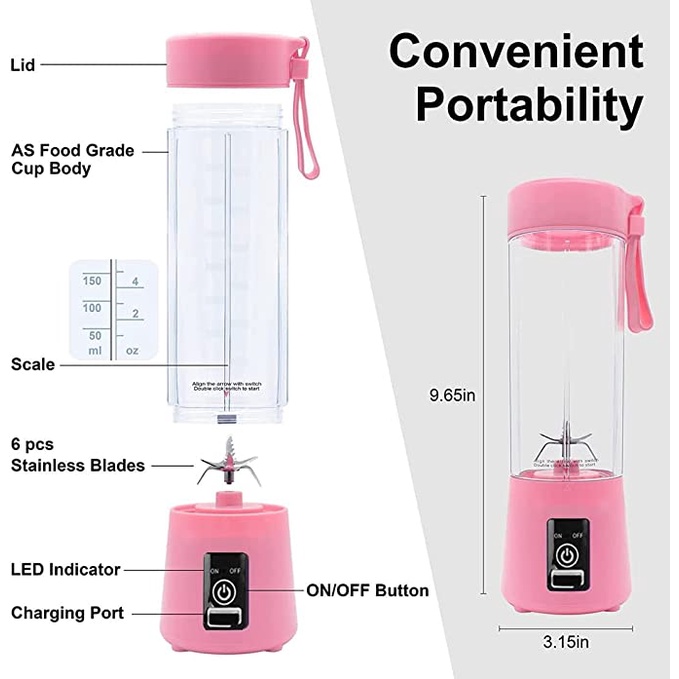 Portable Juicer Rumah Tangga Kecil Cangkir Jus Listrik Mini Cangkir Jus