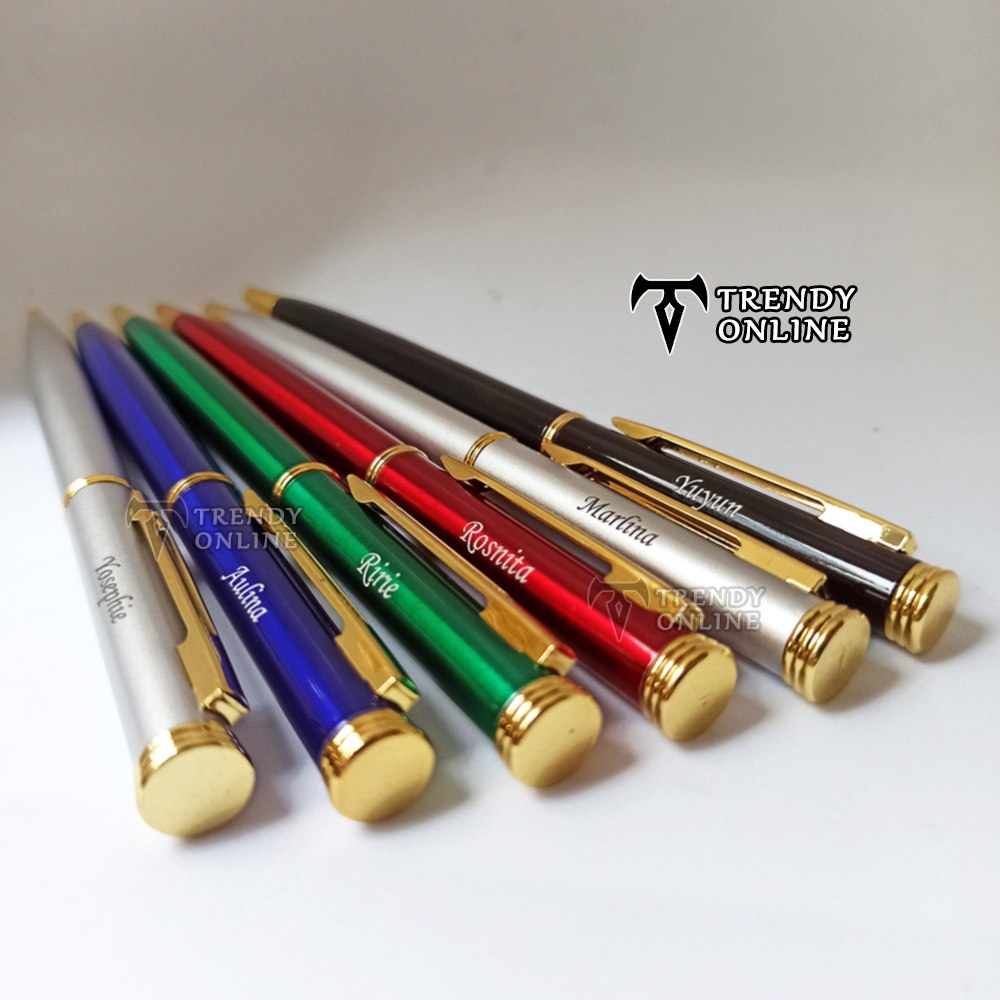 Pulpen Paku Free Grafir Nama, Pulpen Promosi Cetak Nama Logo, Pulpen Stainless Custom Grafir