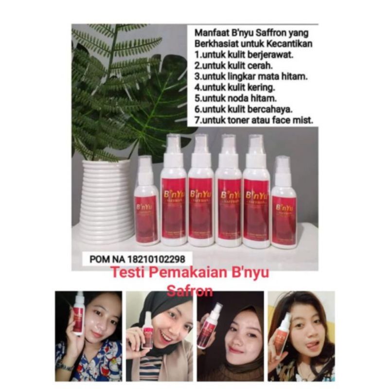 [ORI] B'NYU SPARKLING MERAH | FACEMIST SAFFRON 600ML 100ML