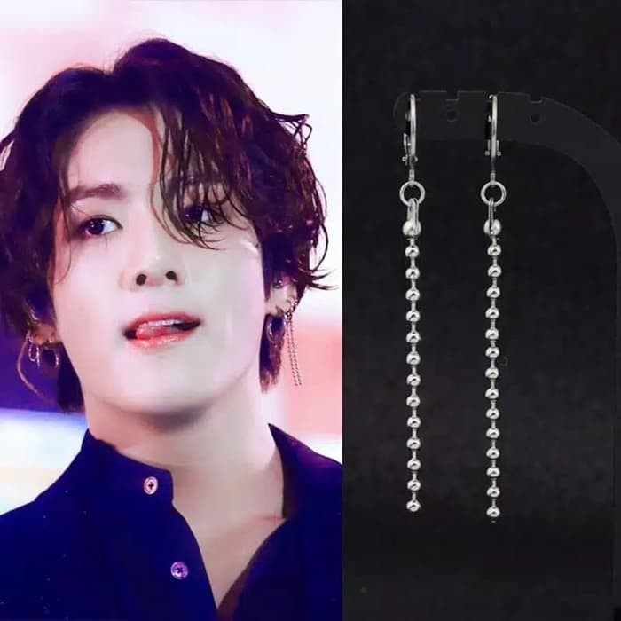 EE0458 - Anting JEPIT Tanpa Tindik Pria Wanita Kpop Korea BTS EXO NCT