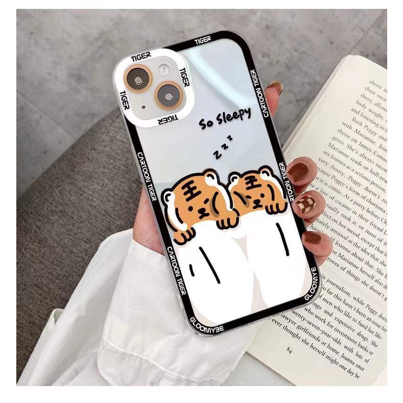 Soft Case Silikon TPU Transparan Motif Harimau Untuk IPhone 13 12 Mini 11 10 Pro XS Max X XR 8 7 6 6S Plus SE 2020