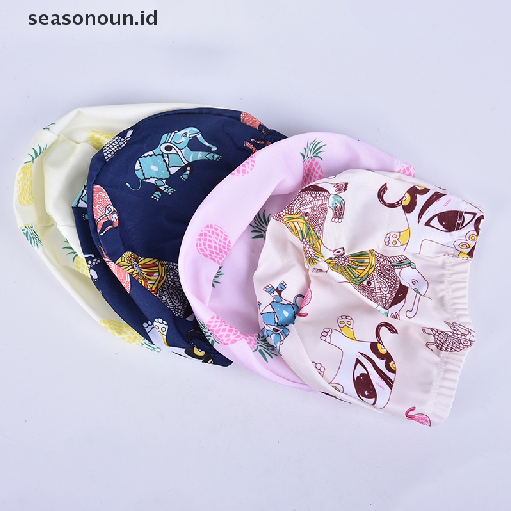 (seasonoun) Topi Renang Elastis Anti Air Motif Print Kartun Untuk Anak