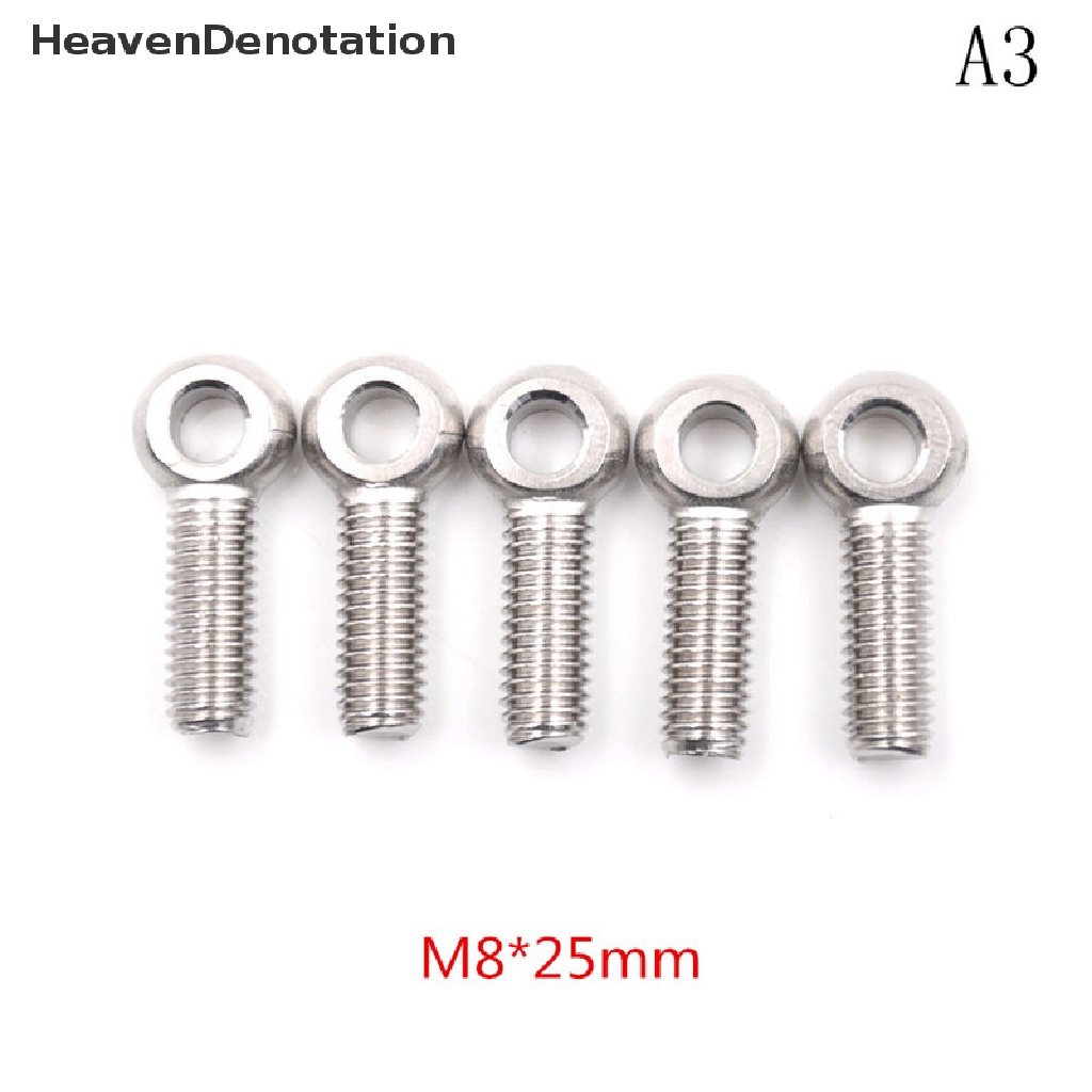 [HeavenDenotation] 5PCS Stainless Steel Machinery Shoulder Lifting Eye Bolt M5 M6 M8 M10 M12