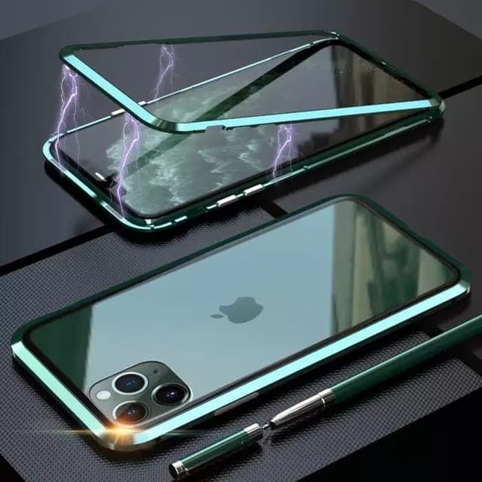 IPHONE 11 / PRO / 11 PRO MAX MAGNETIC CASE TEMPERED GLASS BACK COVER - IPHONE 11